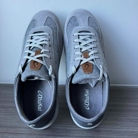 OluKai Men's Pūliki Sneakers Shoes Size 10.5 $140 in Poi/Charcoal - Picture 8 of 10